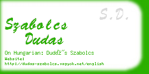 szabolcs dudas business card